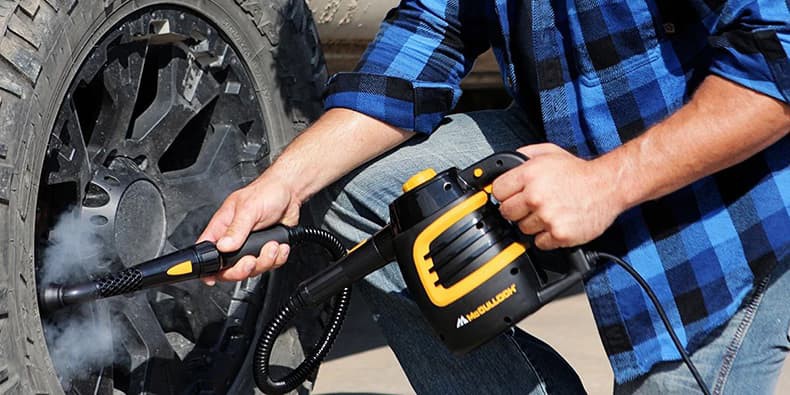 how to use a handheld steam cleaner