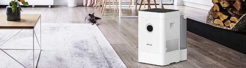 Boneco humidifier in use in living space.