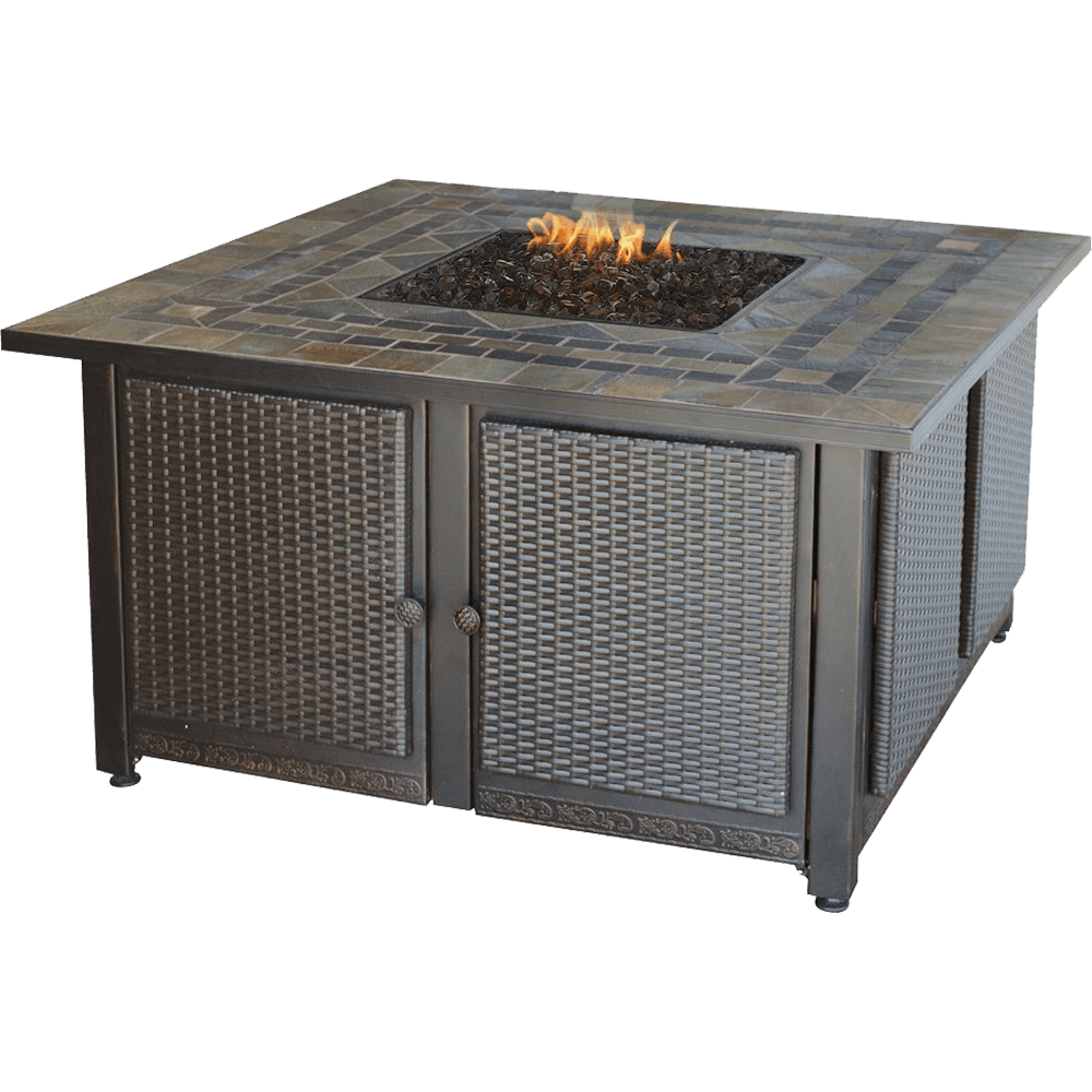 Endless Summer Faux Wicker Outdoor Fire Pit