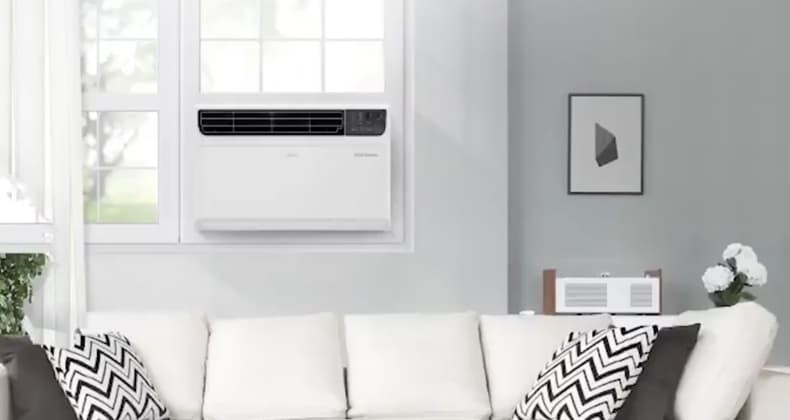 Window ac for two hot sale rooms