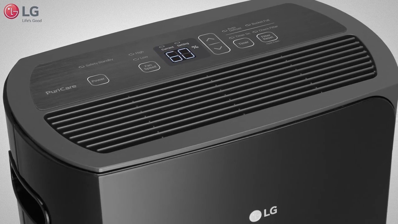 lg dehumidifier control panel 