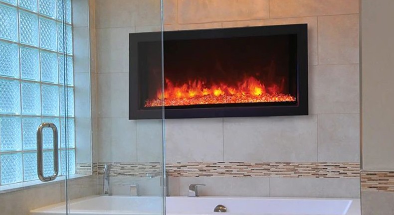 Remii Extra Slim Indoor/Outdoor Built-In Electric Fireplace