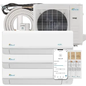 Senville 28,000 BTU Tri Zone Mini Split Heat Pump - Best Mini Splits for Growing