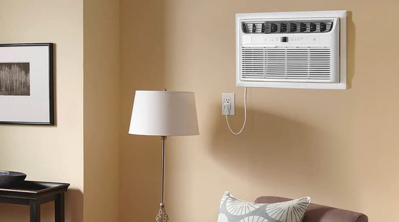 a room with an AC