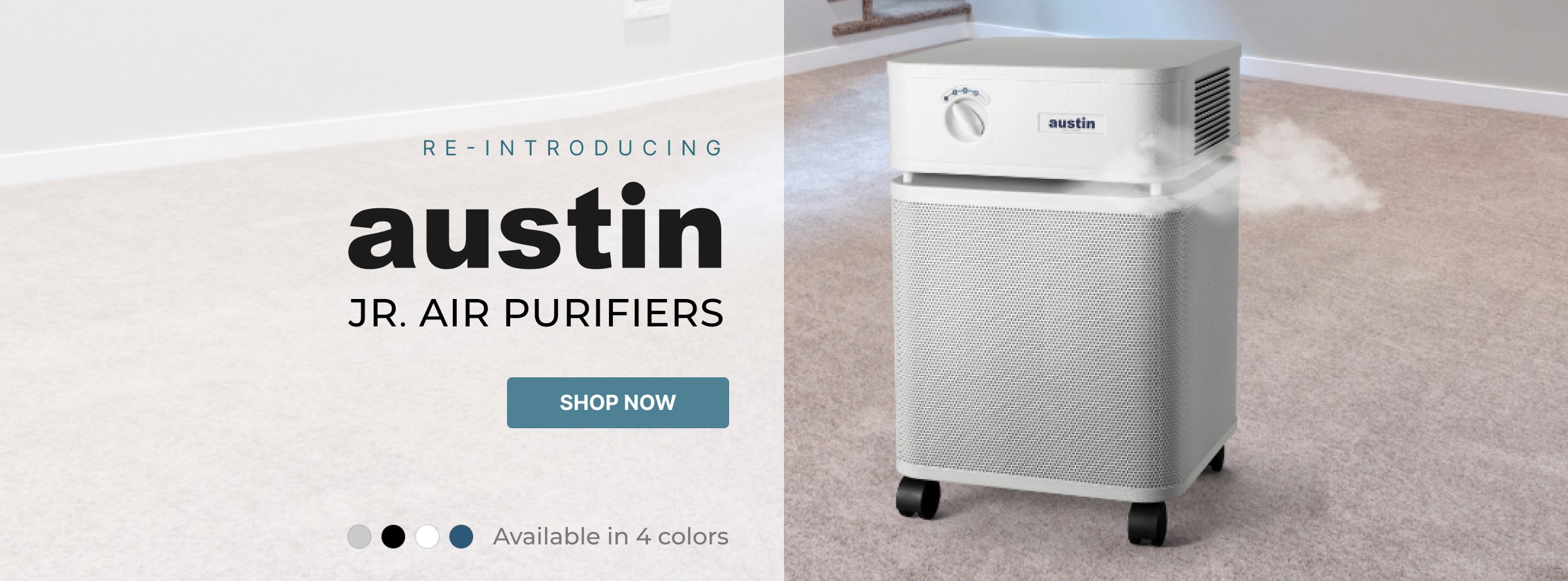 Re-Introducing Austin Air Healthmate Junior Air Purifiers - available in 4 colors
