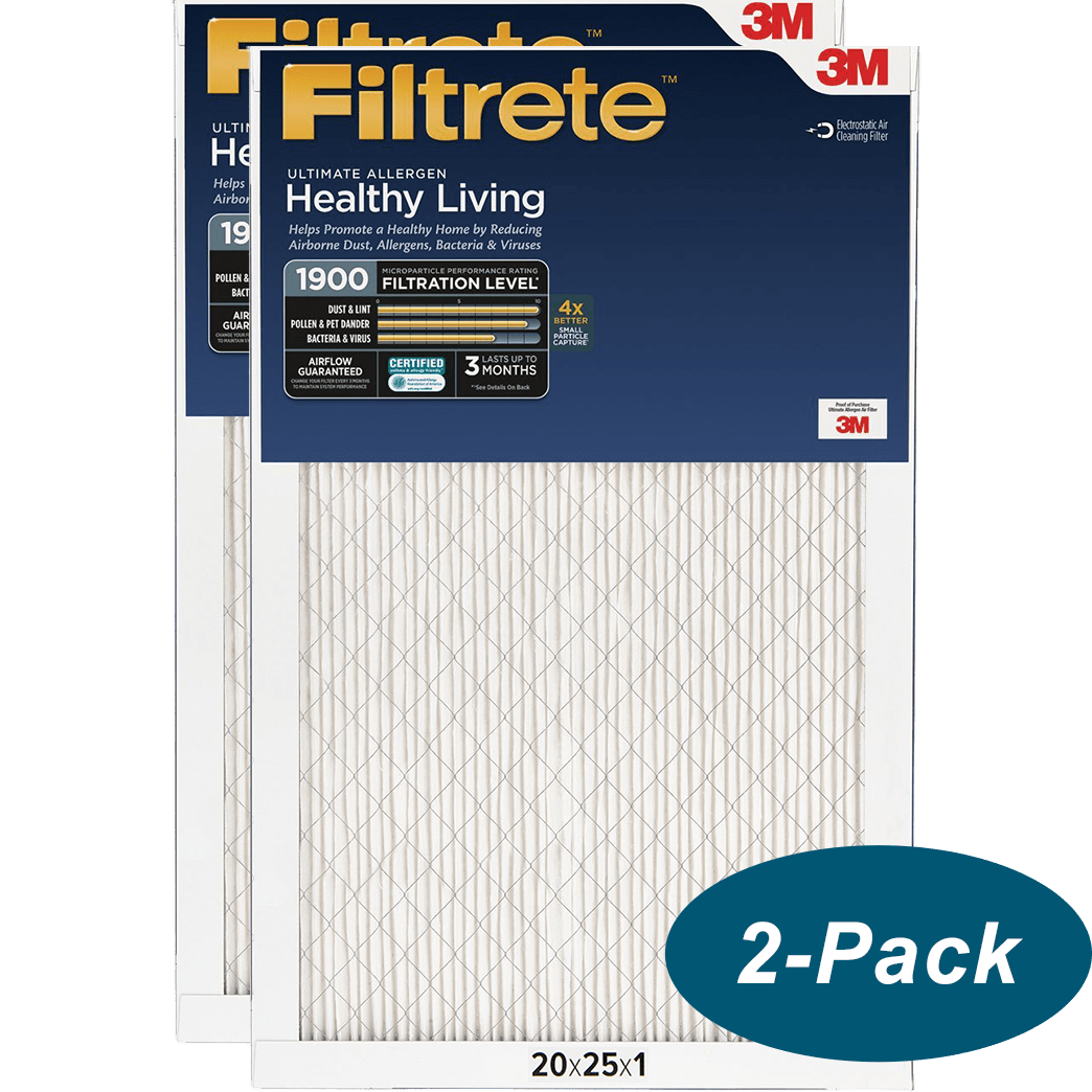 Filtrete 1900 Maximum Allergen Reduction Electrostatic HVAC Air Filter 