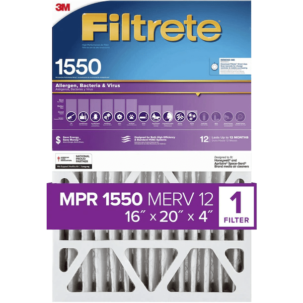 Filtrete Healthy Living 1550 MPR Ultra Allergen Reduction Filters 16x20x4