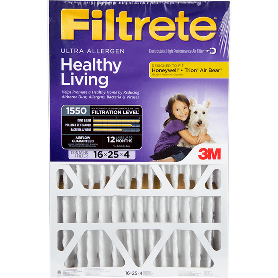 3M Filtrete Healthy Living 1550 MPR 4-Inch Ultra Allergen Reduction Filter