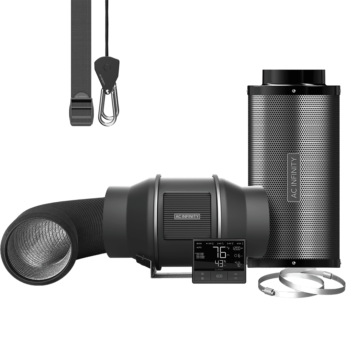 AC Infinity ACFKT6 Pro Inline Fan Air Filtration Kit w/ Smart Controller
