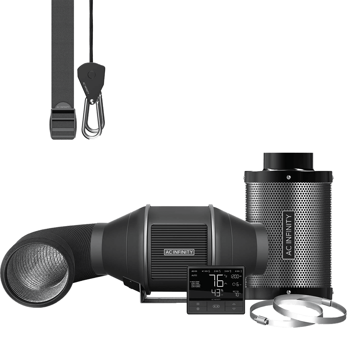 AC Infinity ACFKT4 Pro Inline Fan Air Filtration Kit w/ Smart Controller