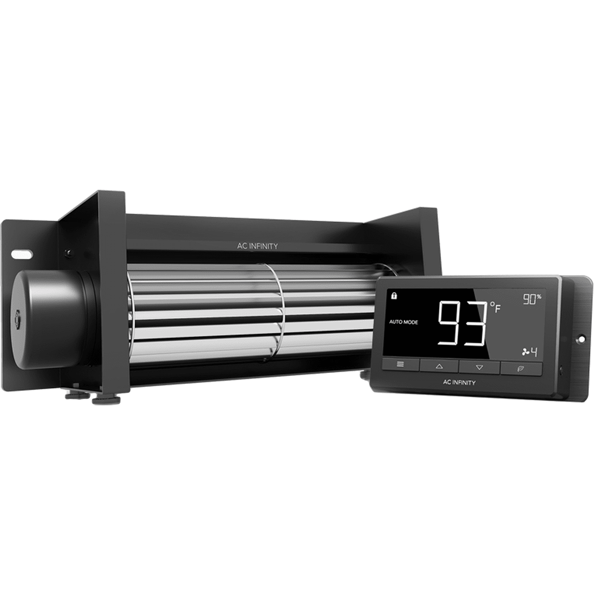 AC Infinity AIRBLAZE Fireplace Blower Fan w/ Temperature & Humidity Control - 10""