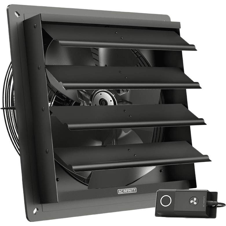 AC Infinity AIRLIFT S14, 14-Inch Shutter Exhaust Fan - w/ Speed Controller