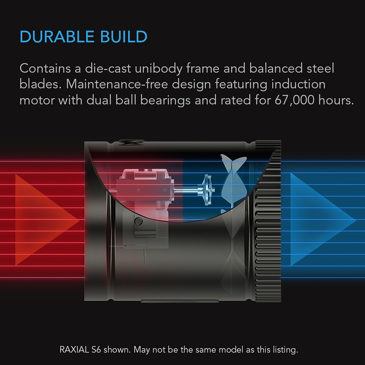 AC Infinity Raxial Inline Duct Booster Fan w/Speed Controller - 8""