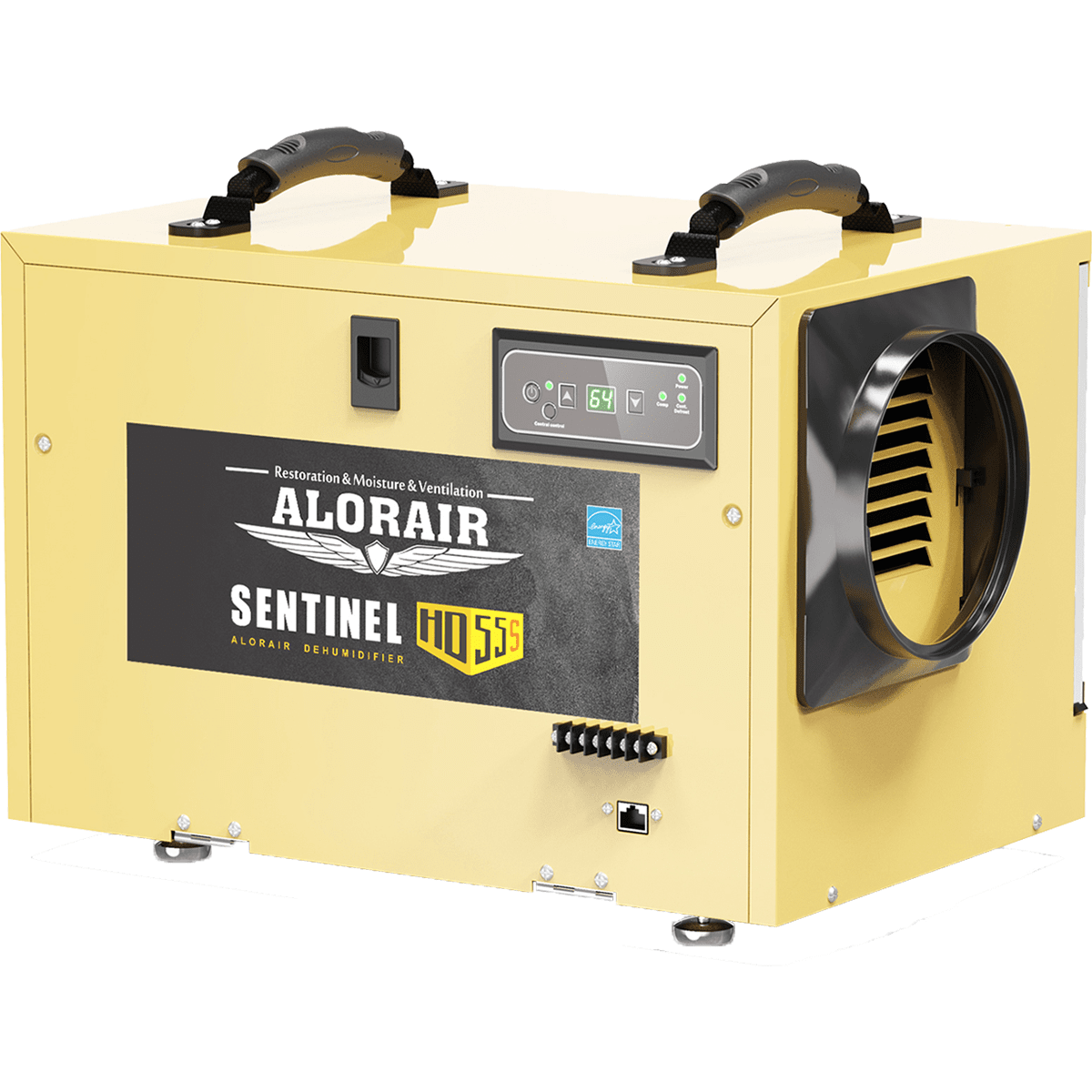 AlorAir Sentinel 55 Pint at AHAM Dehumidifier With Drain Hose for Crawl Spaces or Basements Up to 1,300 Sq. Ft., Gold