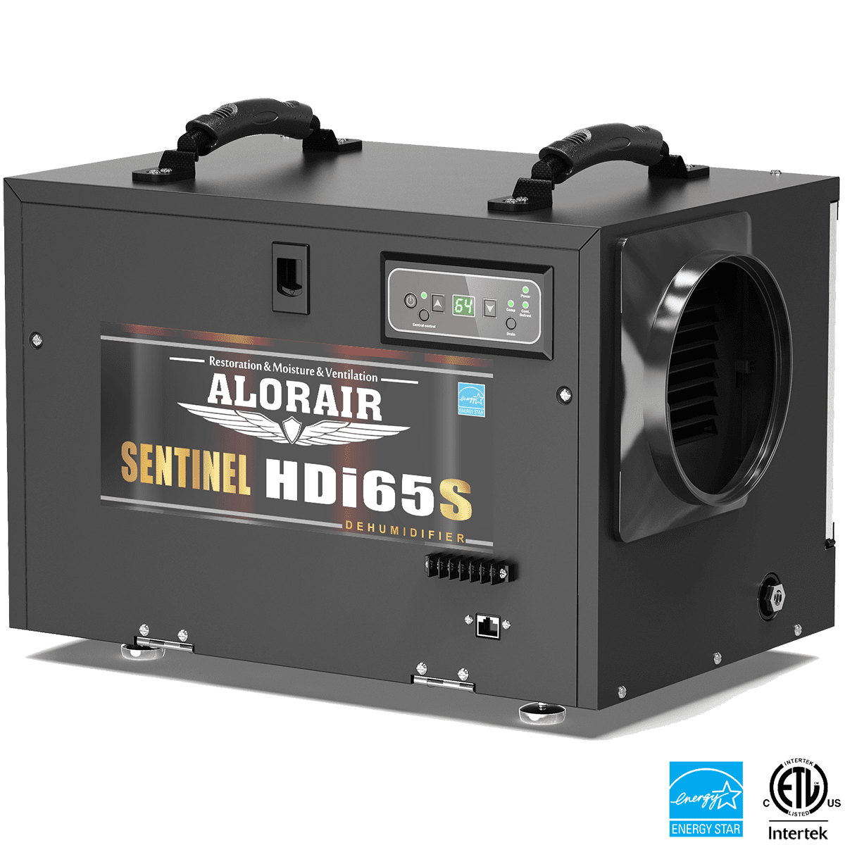AlorAir Sentinel 55 Pint at AHAM Dehumidifier With Pump for Crawl Spaces or Basements Up to 1,300 Sq. Ft., Black