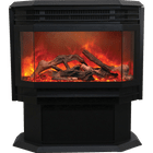 Amantii Freestanding Electric Fireplace with 11 Piece Log Set