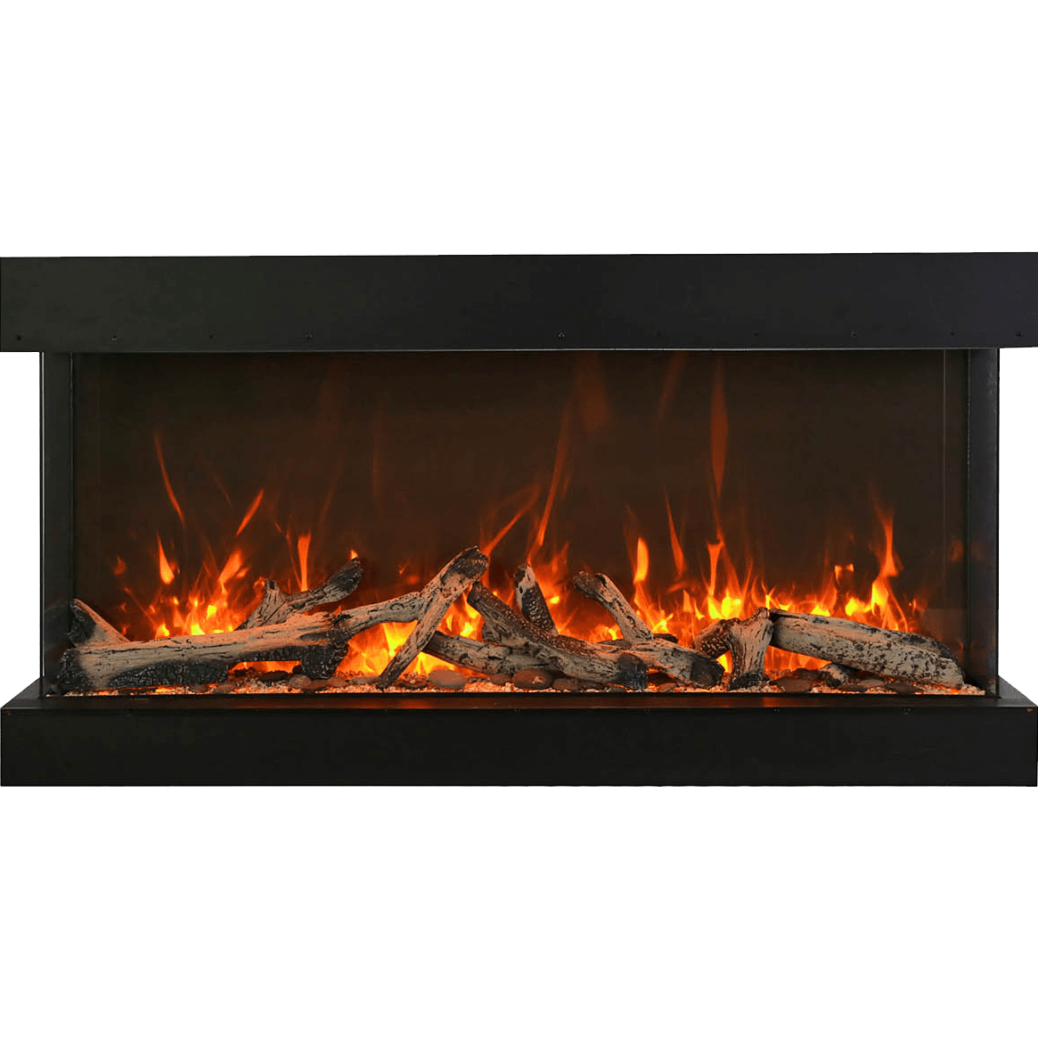 Amantii Tru-View Deep XT Series Fireplace - with Rustic Logset - Primary View