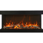 Amantii Tru-View Deep XT Series Fireplace - with Rustic Logset