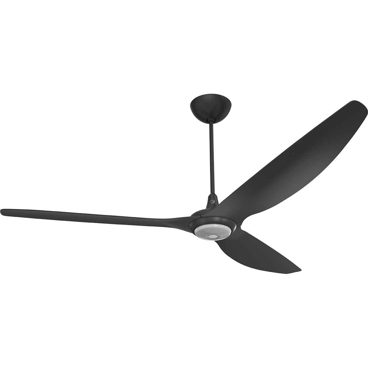 Big Ass Fans Haiku Black Smart Ceiling Fan W Led Light 84 In W 20 In Downrod Universal Mount 