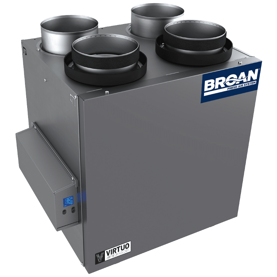 Broan B160E75RT AI Series 160 CFM Energy Recovery Ventilator - Top Ports