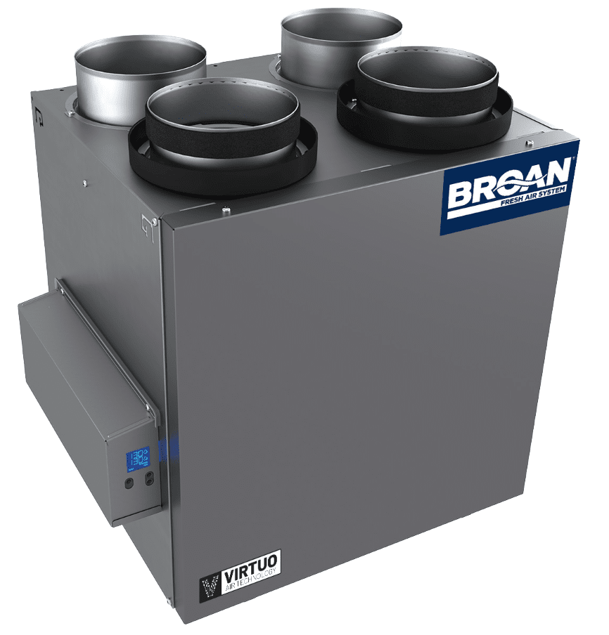 Broan B130E65RT AI Series 130 CFM Energy Recovery Ventilator - Top Ports