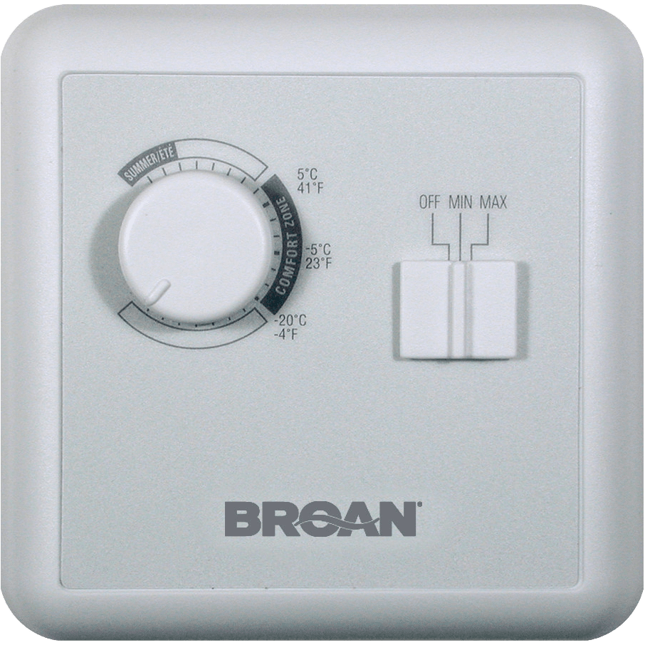 Broan Constructo Air Supply Speed & Humidity Wall Control Sylvane