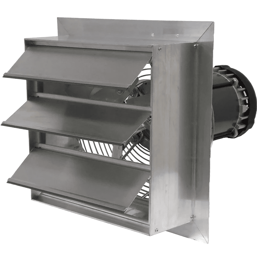 Canarm AX 12-In. Explosion Proof Aluminum Wall Mount Shutter Exhaust Fan - Single Phase