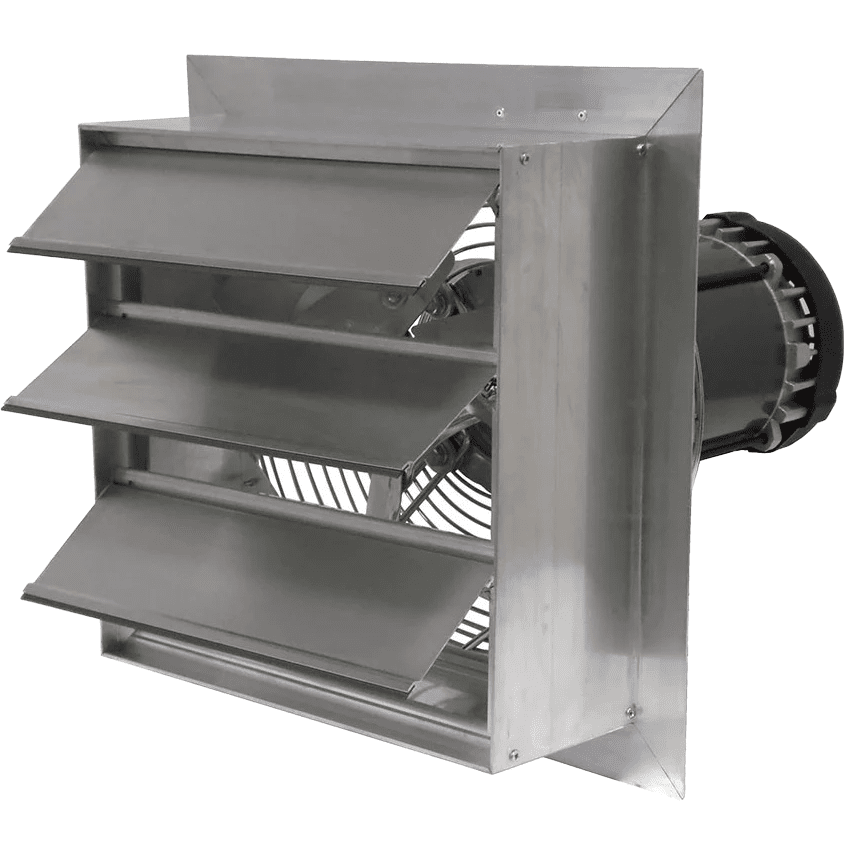 Canarm AX 12-In. Explosion Proof Aluminum Wall Mount Shutter Exhaust Fan - Three Phase