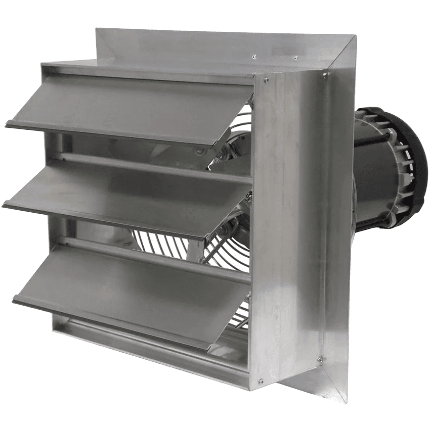 Canarm AX 16-In. Explosion Proof Aluminum Wall Mount Shutter Exhaust Fan - Three Phase