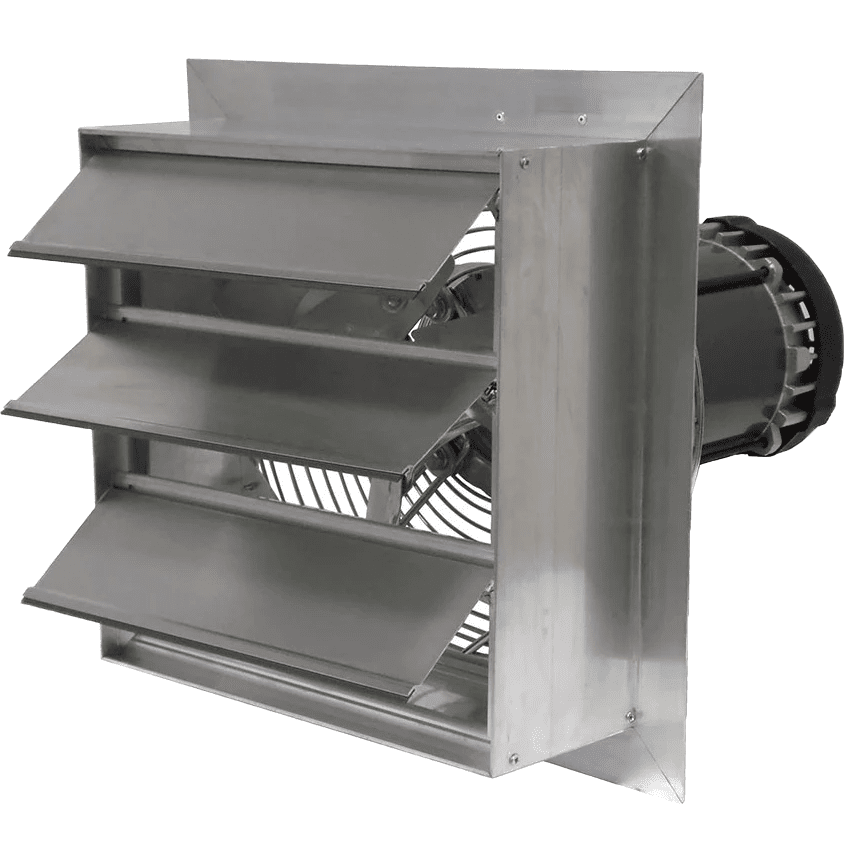 Canarm AX 24-In. Explosion Proof Aluminum Wall Mount Shutter Exhaust Fan - Single Phase