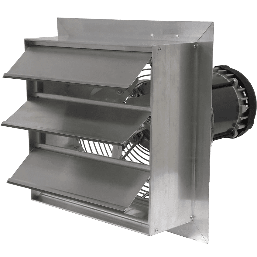 Canarm AX 24-In. Explosion Proof Aluminum Wall Mount Shutter Exhaust Fan - Three Phase