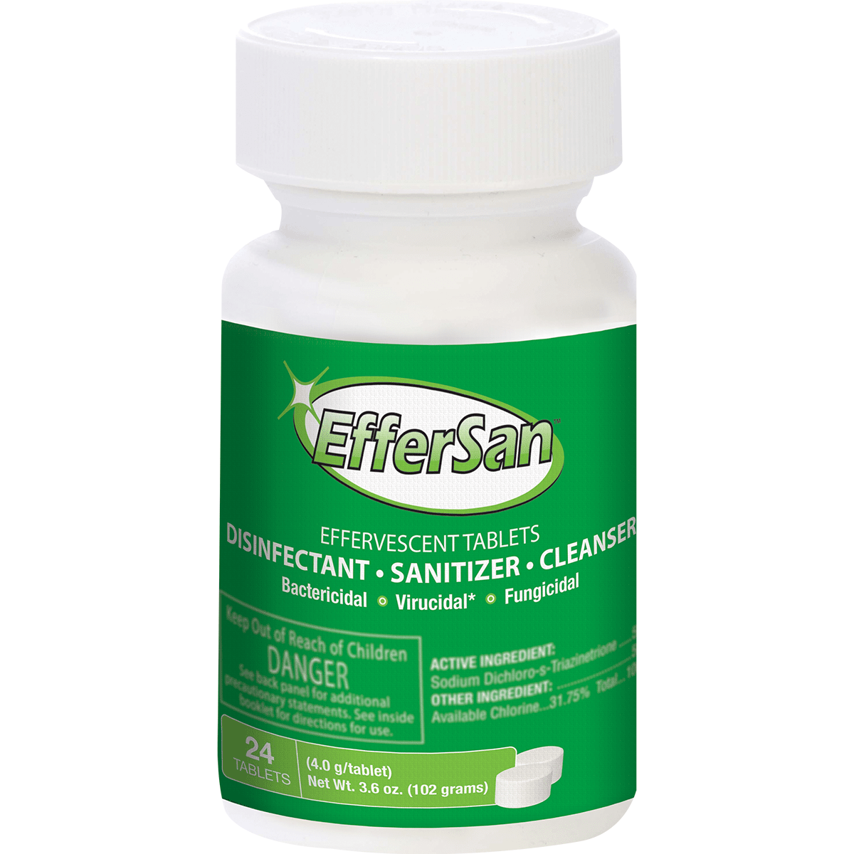 EfferSan HOCI Disinfectant Tablets - 4g - 24 Count