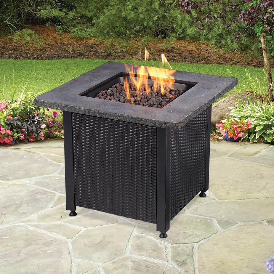 Endless Summer Lp Gas Outdoor Fire Table With Faux Stone Sylvane