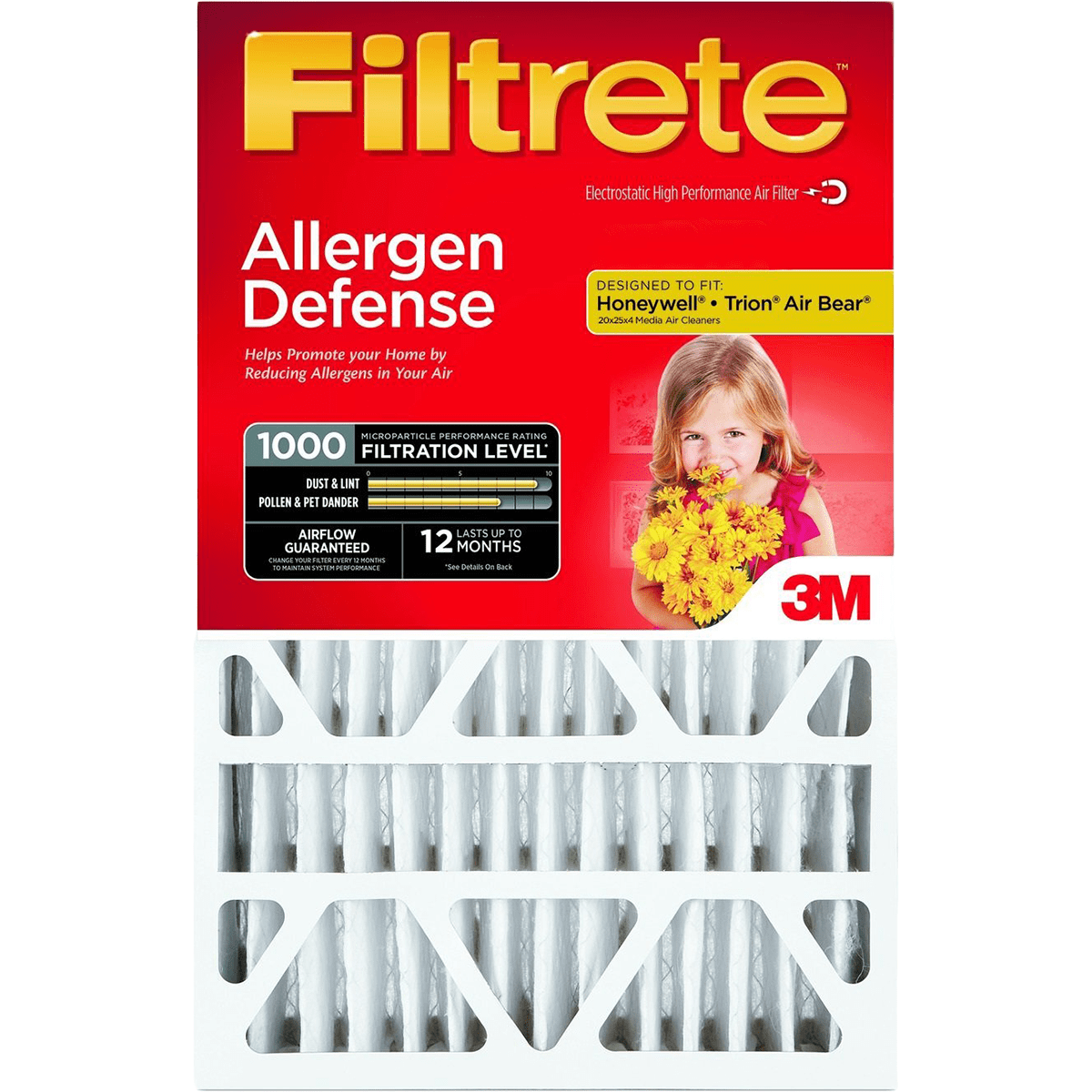 3M Filtrete 4-Inch Micro Allergen Defense MPR 1000 Air Filters 20x20x4 2-PACK