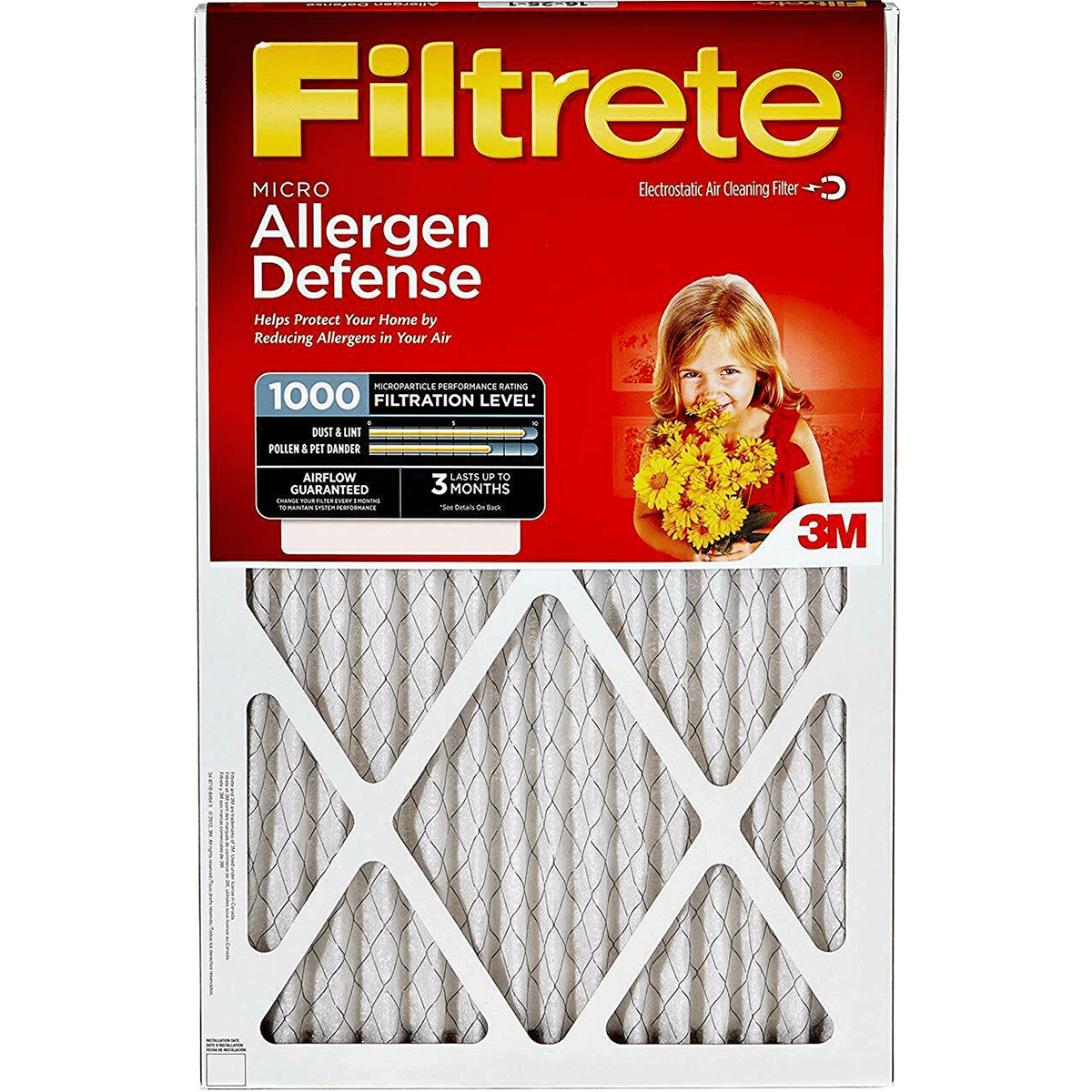 3M Filtrete Allergen Defense Furnace Filter 12x12x1