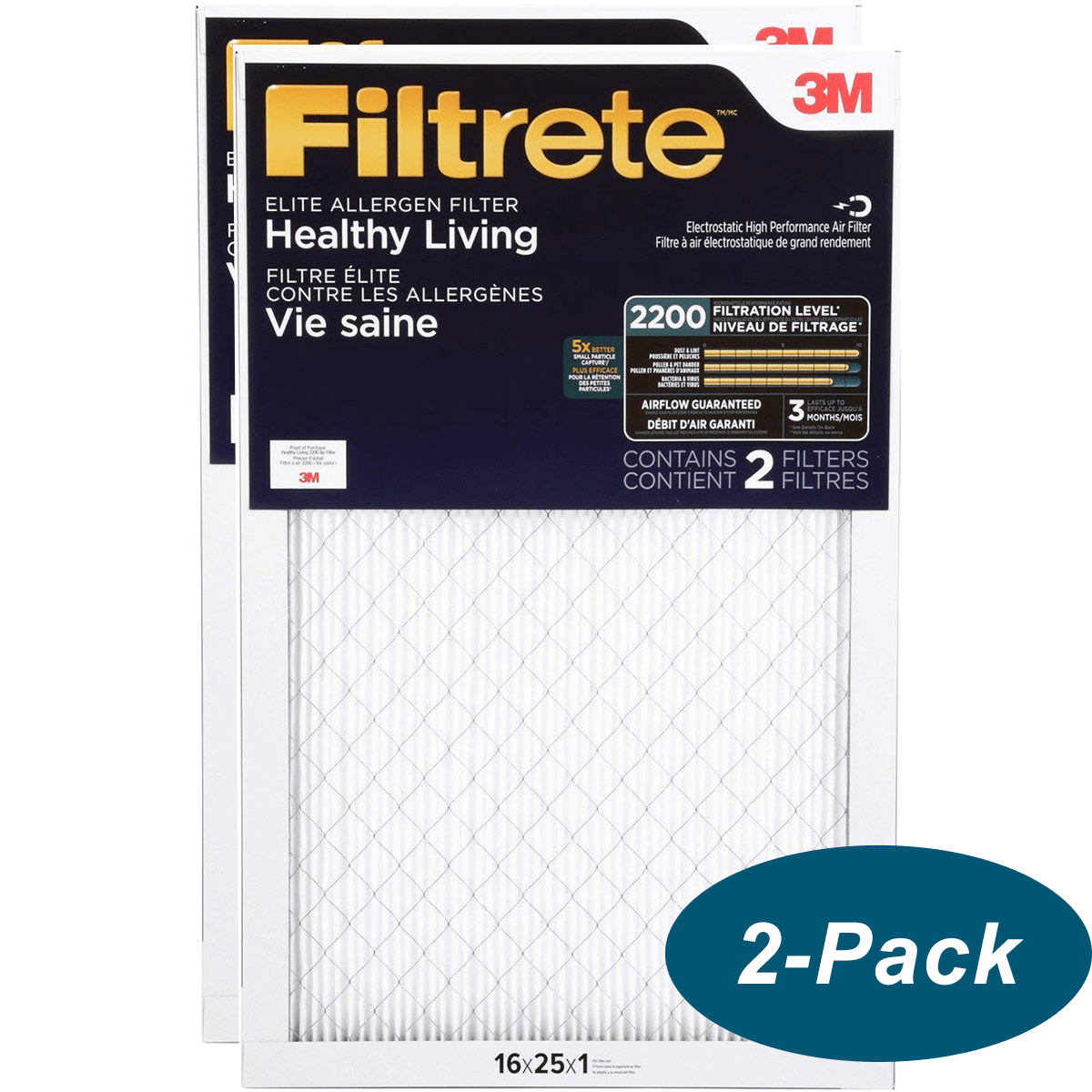 3M Filtrete Elite Allergen Reduction MPR 2200 Air Filters | Sylvane