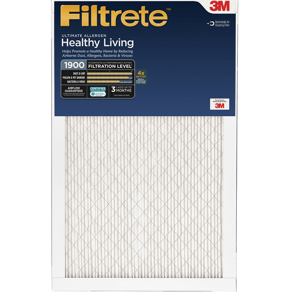 6-Pack Filtrete MPR 1900 16 x 16 x 1 Healthy Living Ultimate Allergen Reduction HVAC Air Filter 