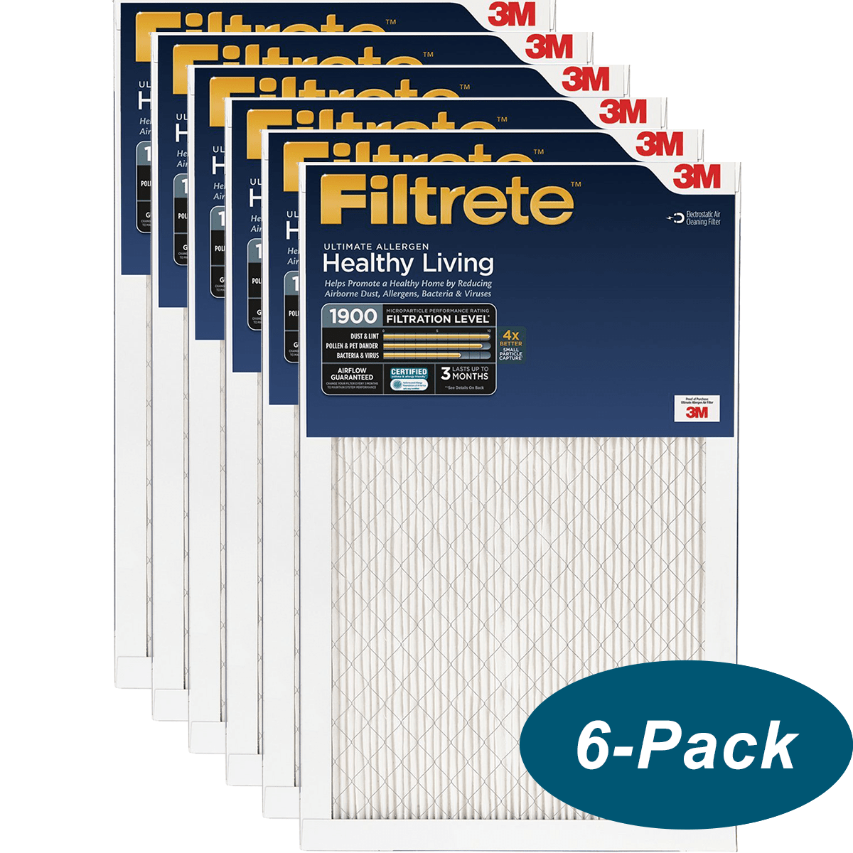 Image of 3m Filtrete Ultimate Allergen Reduction Filter 16x25x1 6-pack