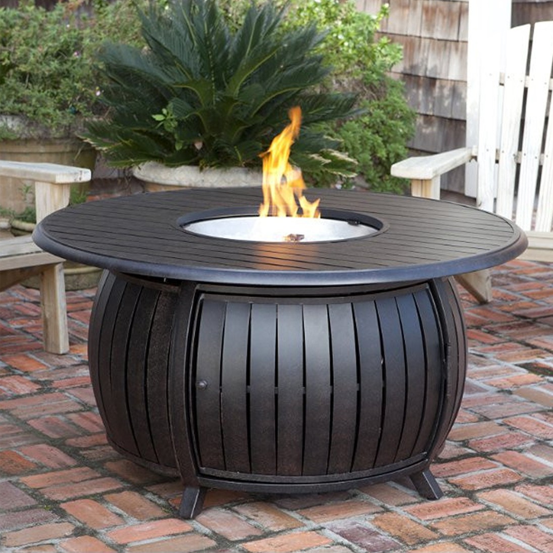 Fire Sense Extruded Aluminum Round Lpg Fire Pit Sylvane