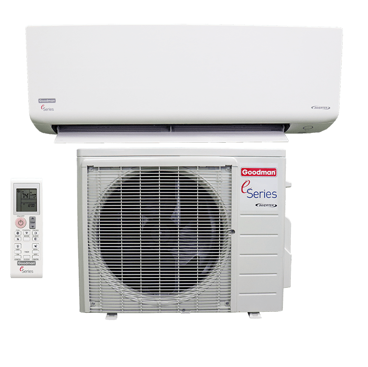 Goodman E Series 12,000 BTU 230V Ductless Mini Split Heat Pump | Sylvane