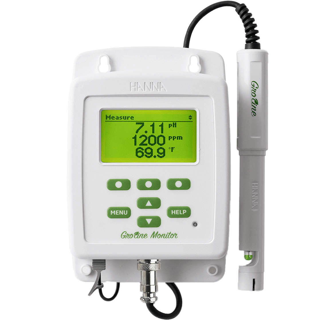 Hanna Instruments GroLine Monitor For Hydroponic Nutrients - Inline Probe