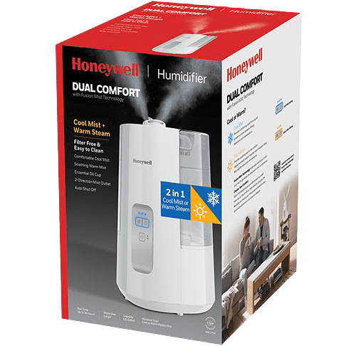 Honeywell Dual Comfort outlets Cool + Warm Mist Humidifier - Black, HWC775B