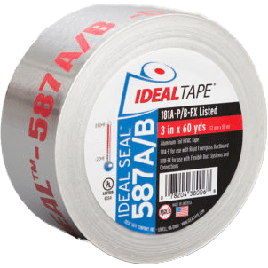 Ideal Tape Ideal Seal 587A/B UL 181A-P/B-FX Listed Foil Tape 2.5-in. x 60 yds
