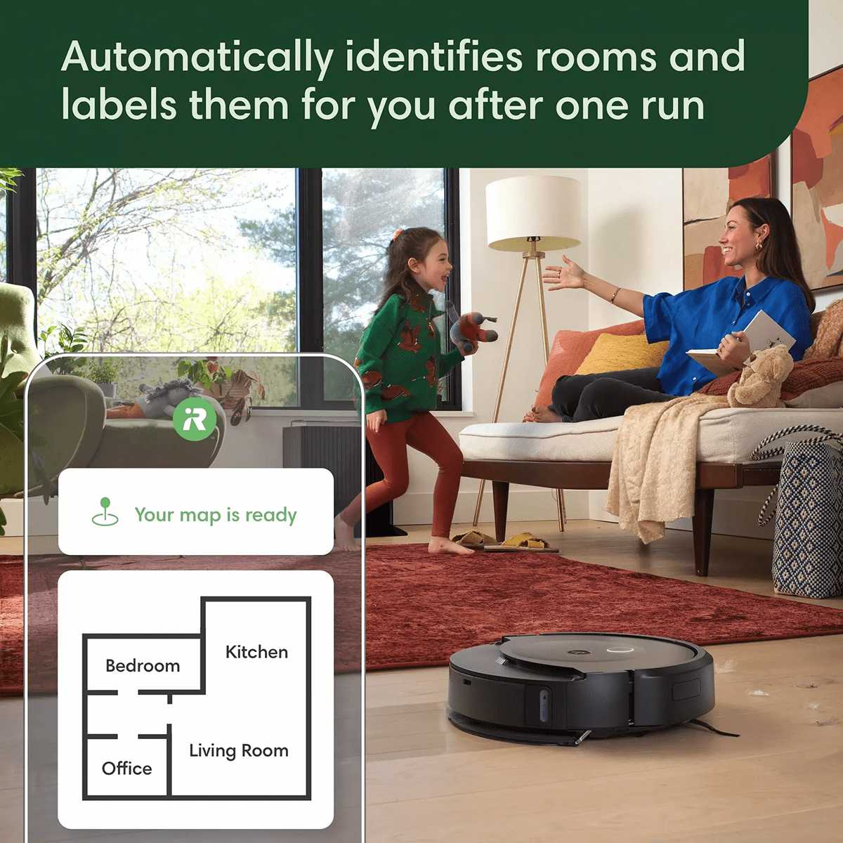 Roomba Dirt Detect benefits infographic