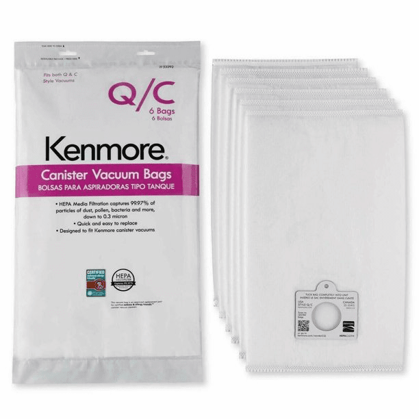 Kenmore StyleQ HEPA Vac Bag 6 PK 53292