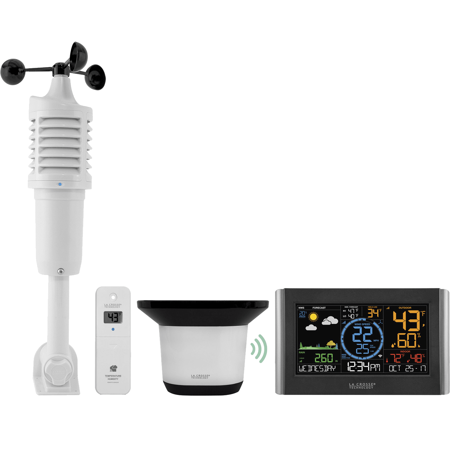 La Crosse Technology Wireless WiFi Complete Weather Station Sylvane