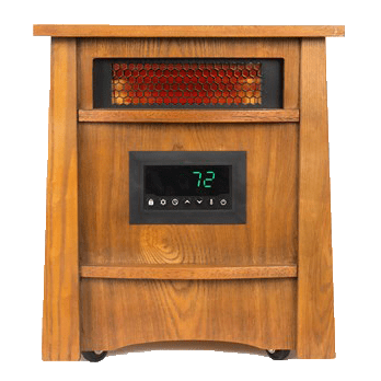 LifeSmart Infrared Heater Wood Cabinet 8 Element