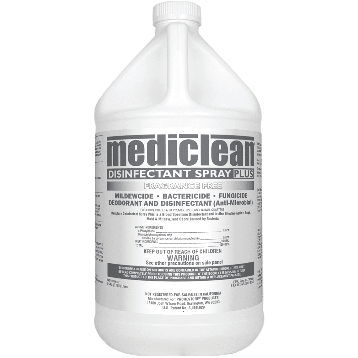 MediClean Disinfectant Spray Plus (FRAGRANCE FREE)- Case of 4