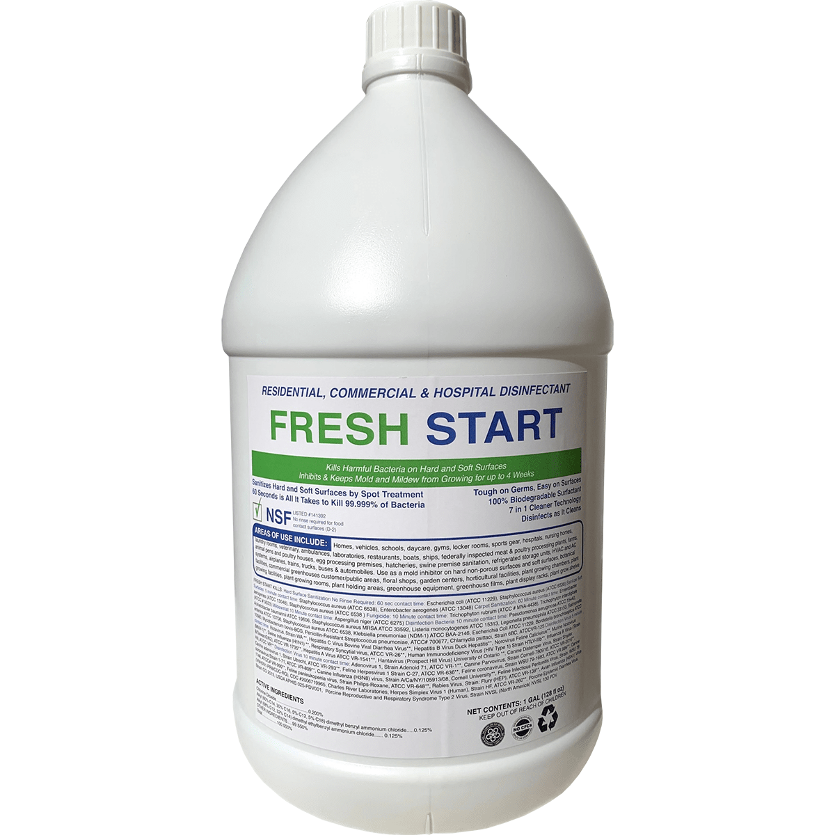 Microbe Free Solutions Fresh Start Hospital Grade Disinfectant - 1 Gallon