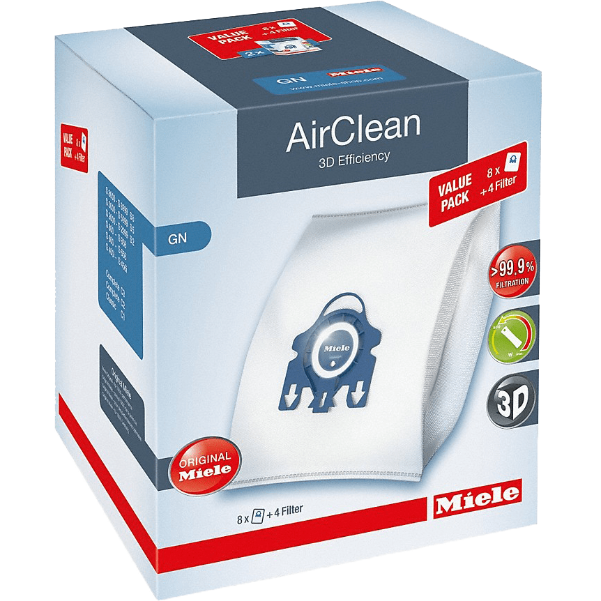 Miele XL-Pack AirClean 3D Efficiency GN Dust Bags (10455150)